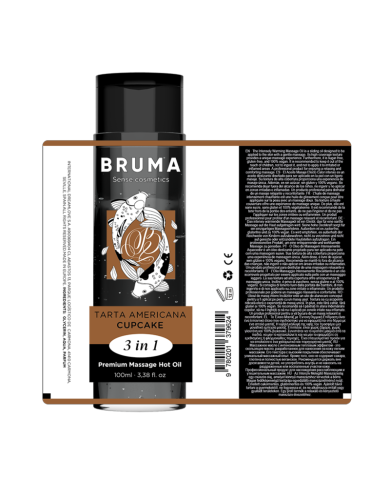 BRUMA ACEITE DE MASAJE PREMIUM EFECTO CALOR SABOR TARTA AMERICANA 3 EN 1 100 ML