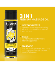 BRUMA ACEITE DE MASAJE PREMIUM EFECTO CALOR SABOR PINA COLADA 3 EN 1 100 ML
