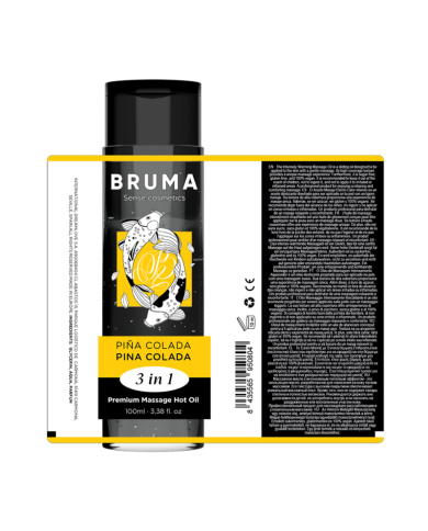 BRUMA ACEITE DE MASAJE PREMIUM EFECTO CALOR SABOR PINA COLADA 3 EN 1 100 ML