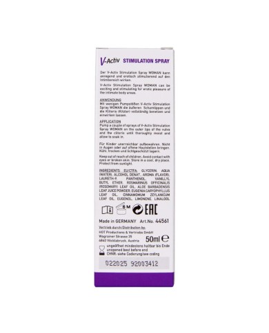 HOT V ACTIV SPRAY ESTIMULANTE PARA MUJER 50 ML