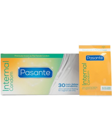 PASANTE INTERNAL PRESERVATIVOS FEMENINOS CAJA 30 UNIDADES