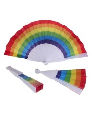PRIDE ABANICO TELA BANDERA LGBT