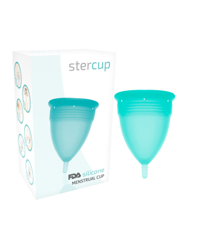 STERCUP COPA MENSTRUAL FDA SILICONA AQUAMARINA TALLA S