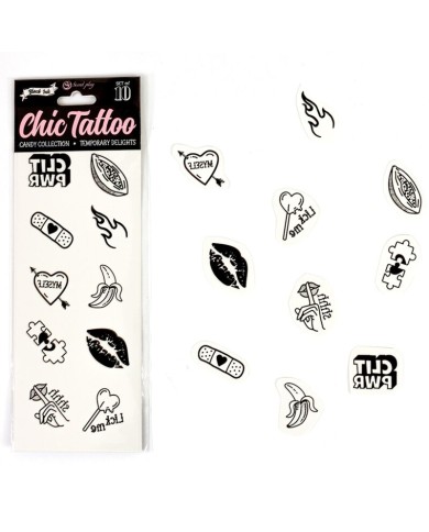 SECRET PLAY SET DE 10 TATTOOS TEMPORALES CANDY COLLECTION