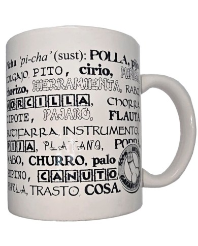 DIABLO PICANTE TAZA BLANCA DE SINONIMOS PENE 370 ML