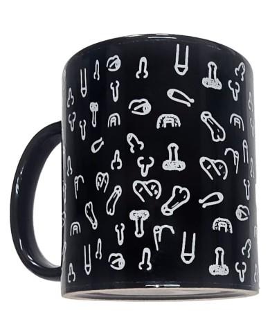 DIABLO PICANTE TAZA NEGRA PENES 370 ML