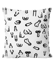 DIABLO PICANTE COJIN 30 X 30 PENES BLANCO
