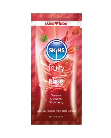 SKINS FRUITY LUBRICANTE BASE DE AGUA FRESA MONODOSIS 5 ML