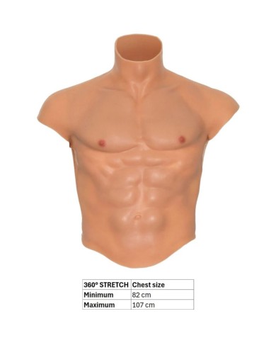 HIDDEN DESIRE ALTER EGO CAMISETA SILICONA TORSO MASCULINO CON ABDOMINALES NATURAL