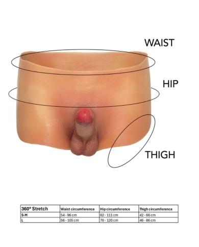 HIDDEN DESIRE ALTER EGO BOXER CON PENE 18 CM NATURAL TALLA S M