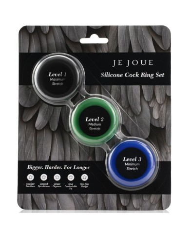 JE JOUE SILICONE SET ANILLOS PENE DE SILICONA JE JOUE SILICONE SET ANILLOS PENE DE SILICONA
