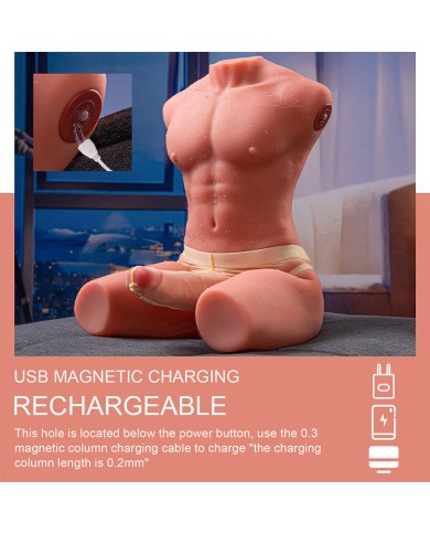 XISE JASON HALF BODY TORSO REALISTICO MASCULINO CON THRUSTING Y VIBRACION 55 CM XISE JASON HALF BODY TORSO REALISTICO MASCULINO CON THRUSTING Y VIBRACION 55 CM