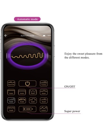 PRETTY LOVE LEVIATHAN VIBRADOR CONTROLADO POR APP MORADO