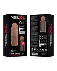 VIRILXL EXTENSION DE PENE LIQUID SILICONE V3 MARRON