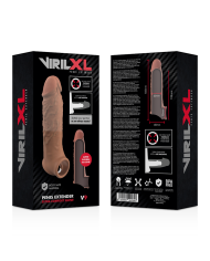 VIRILXL EXTENSION DE PENE LIQUID SILICONE V9 MARRON