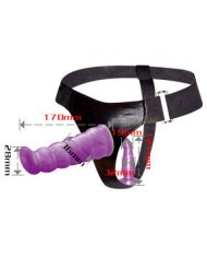 BAILE ARNES ANAL Y VAGINAL FEMENINO LILA PUNTO G 17 CM