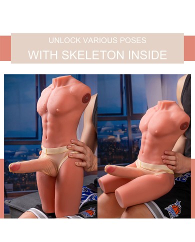 XISE JASON HALF BODY TORSO REALISTICO MASCULINO CON THRUSTING Y VIBRACION 55 CM XISE JASON HALF BODY TORSO REALISTICO MASCULINO CON THRUSTING Y VIBRACION 55 CM