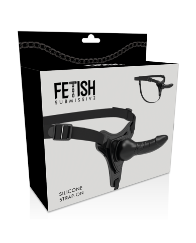 FETISH SUBMISSIVE HARNESS SILICONA NEGRO REALISTIC 16 CM