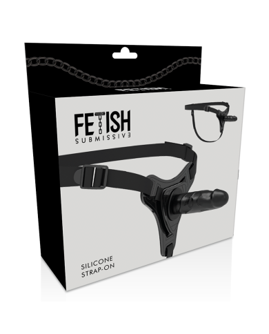 FETISH SUBMISSIVE HARNESS SILICONA NEGRO REALISTIC 15 CM