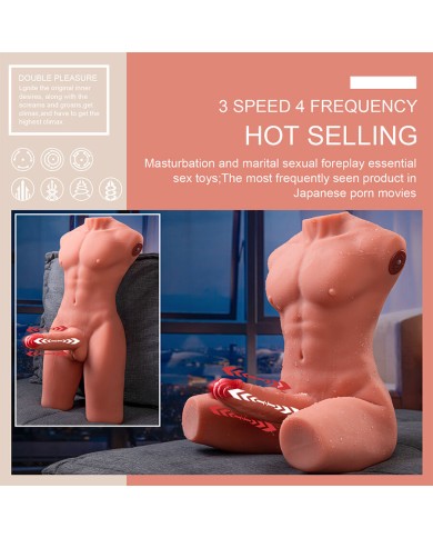 XISE JASON HALF BODY TORSO REALISTICO MASCULINO CON THRUSTING Y VIBRACION 55 CM XISE JASON HALF BODY TORSO REALISTICO MASCULINO CON THRUSTING Y VIBRACION 55 CM
