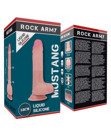 ROCKARMY ARNES LIQUID SILICONE DILDO PREMIUM MUSTANG 18 CM O 414 CM