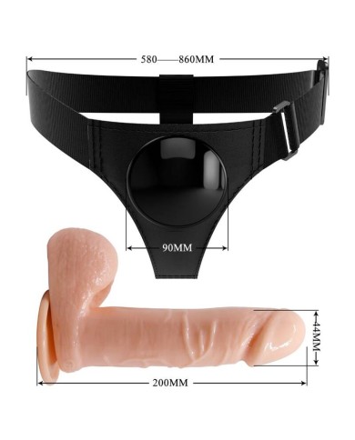PRETTY LOVE HARNESS BRIEFS ARNES UNIVERSAL CON DILDO TOM 20 CM NATURAL