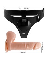 PRETTY LOVE HARNESS BRIEFS ARNES UNIVERSAL CON DILDO TOM 20 CM NATURAL