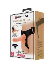 PRETTY LOVE HARNESS BRIEFS ARNES UNIVERSAL CON DILDO TOM 20 CM NATURAL
