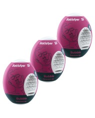 SATISFYER - 3 HUEVOS MASTURBADORES BUBBLED-231041
