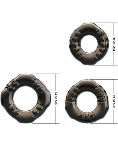 BAILE COCK RINGS YVONNE SET 3 ANILLOS PENE BAILE COCK RINGS YVONNE SET 3 ANILLOS PENE