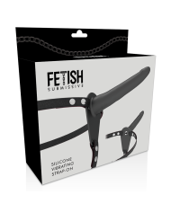 FETISH SUBMISSIVE HARNESS VIBRADOR SILICONA NEGRO 15 CM