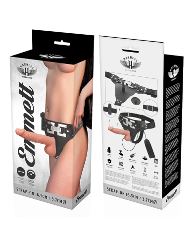 HARNESS ATTRACTION ARNES EMMETT REALISTICO VIBRADOR 165 CM O 37 CM