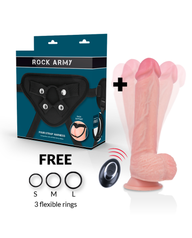 ROCKARMY ARNES LIQUID SILICONE VIBRADOR CONTROL REMOTO PREMIUM APACHE 205 CM O 462 CM