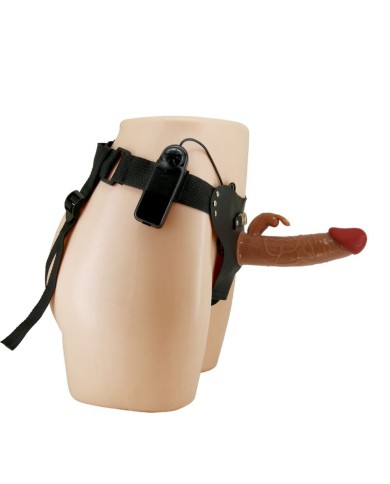 PRETTY LOVE MARION HARNESS BRIEFS UNIVERSAL CON DILDO VIBRACION 19 CM MULATO
