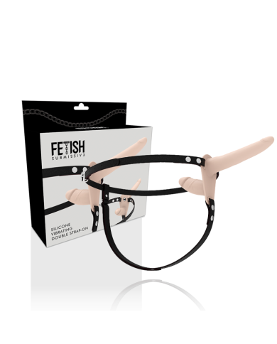 FETISH SUBMISSIVE HARNESS DOBLE PENETRACION VIBRADOR FLESH UP