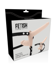 FETISH SUBMISSIVE HARNESS DOBLE PENETRACION VIBRADOR FLESH UP