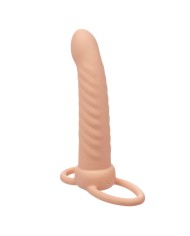 CALEXOTICS MAXX DOBLE PENETRADOR ACANALADO 10 VIBRACIONES NATURAL