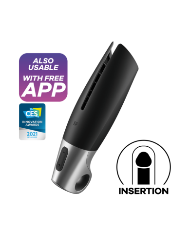SATISFYER POWER MASTURBATOR NEGRO Y PLATA SATISFYER POWER MASTURBATOR NEGRO Y PLATA