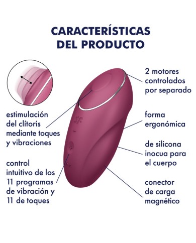 SATISFYER TAP CLIMAX 1 VIBRADOR LAY ON ROJO