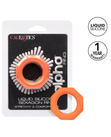 CALEXOTICS ALPHA SEXAGON RING NARANJA CALEXOTICS ALPHA SEXAGON RING NARANJA