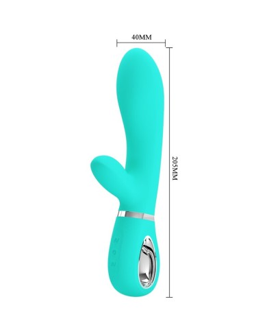 PRETTY LOVE THOMAS VIBRADOR PUNTO G MULTIFUNCION VERDE AGUA