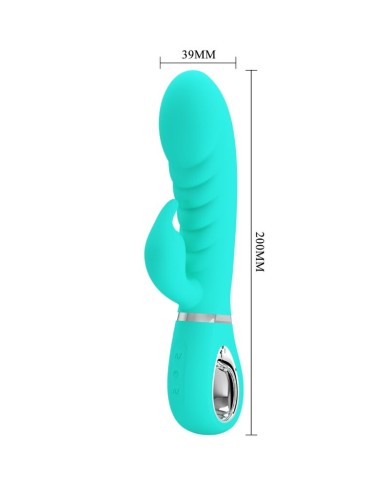 PRETTY LOVE PRESCOTT VIBRADOR PUNTO G MULTIFUNCION VERDE AGUA