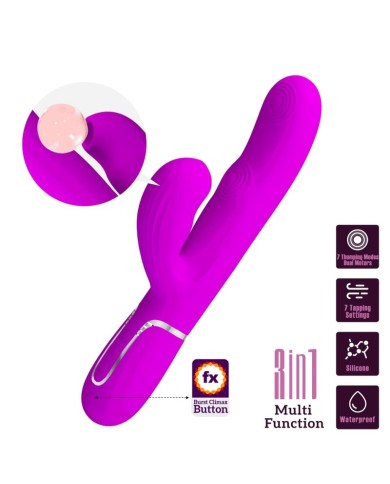 PRETTY LOVE PERLITA VIBRADOR PUNTO G 3 EN 1 MULTIFUNCION VIOETA