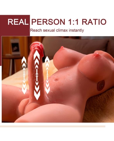 XISE MIAH LADY BOY TORSO FEMENINO CON DILDO CON VIBRACION Y THRUSTING 55 CM XISE MIAH LADY BOY TORSO FEMENINO CON DILDO CON VIBRACION Y THRUSTING 55 CM
