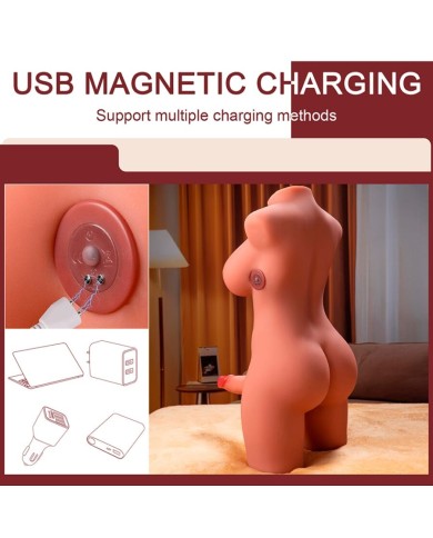 XISE MIAH LADY BOY TORSO FEMENINO CON DILDO CON VIBRACION Y THRUSTING 55 CM XISE MIAH LADY BOY TORSO FEMENINO CON DILDO CON VIBRACION Y THRUSTING 55 CM