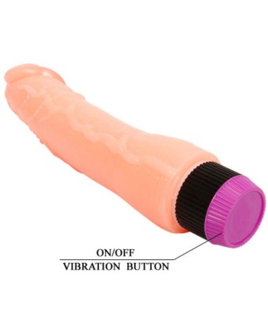 BAILE VIBRADOR REALISTICO FLEXIBLE NATURAL 24 CM
