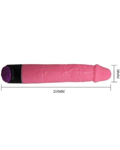 BAILE COLORFUL SEX VIBRADOR REALISTICO ROSA 23 CM