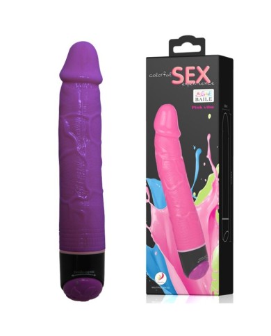 BAILE COLORFUL SEX VIBRADOR REALISTICO LILA 23 CM