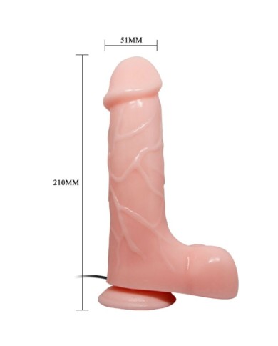 BAILE VIBRADOR REALISTICO BARBARA NATURAL 21 CM