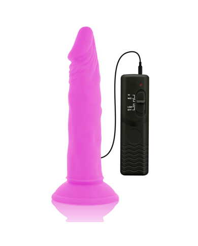 DIVERSIA DILDO REALISTICO FLEXIBLE CON VIBRACION LILA 23 CM O 43 CM
